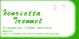 henrietta tremmel business card